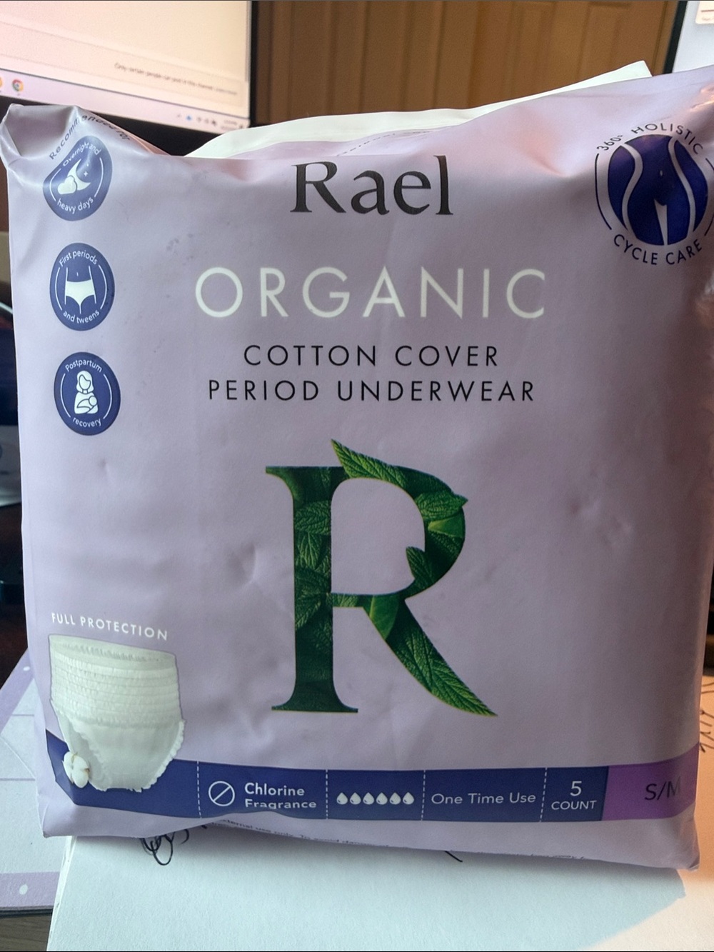 Organic Cotton Cover Period Underwear - Lavender